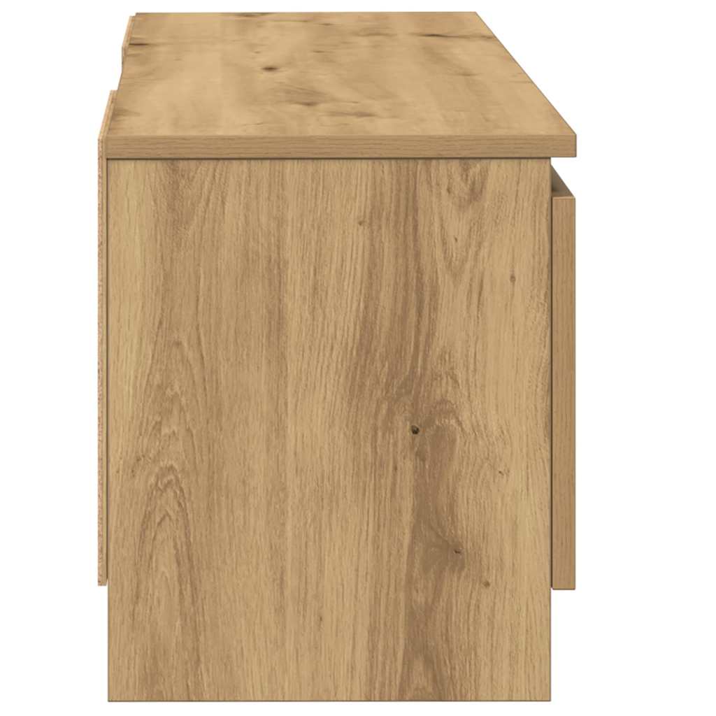 kézműves tölgy színű szerelt fa TV-szekrény 102x30x36 cm