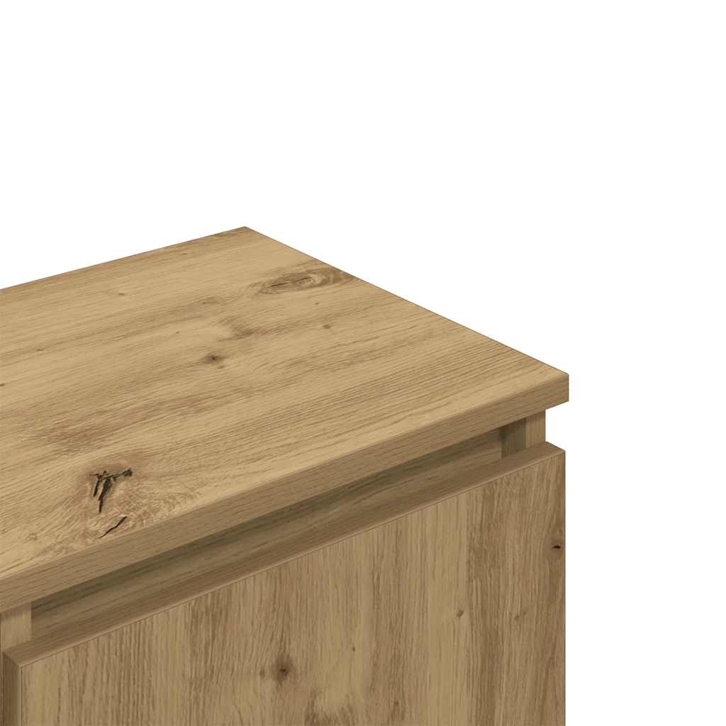 kézműves tölgy színű szerelt fa TV-szekrény 102x30x36 cm