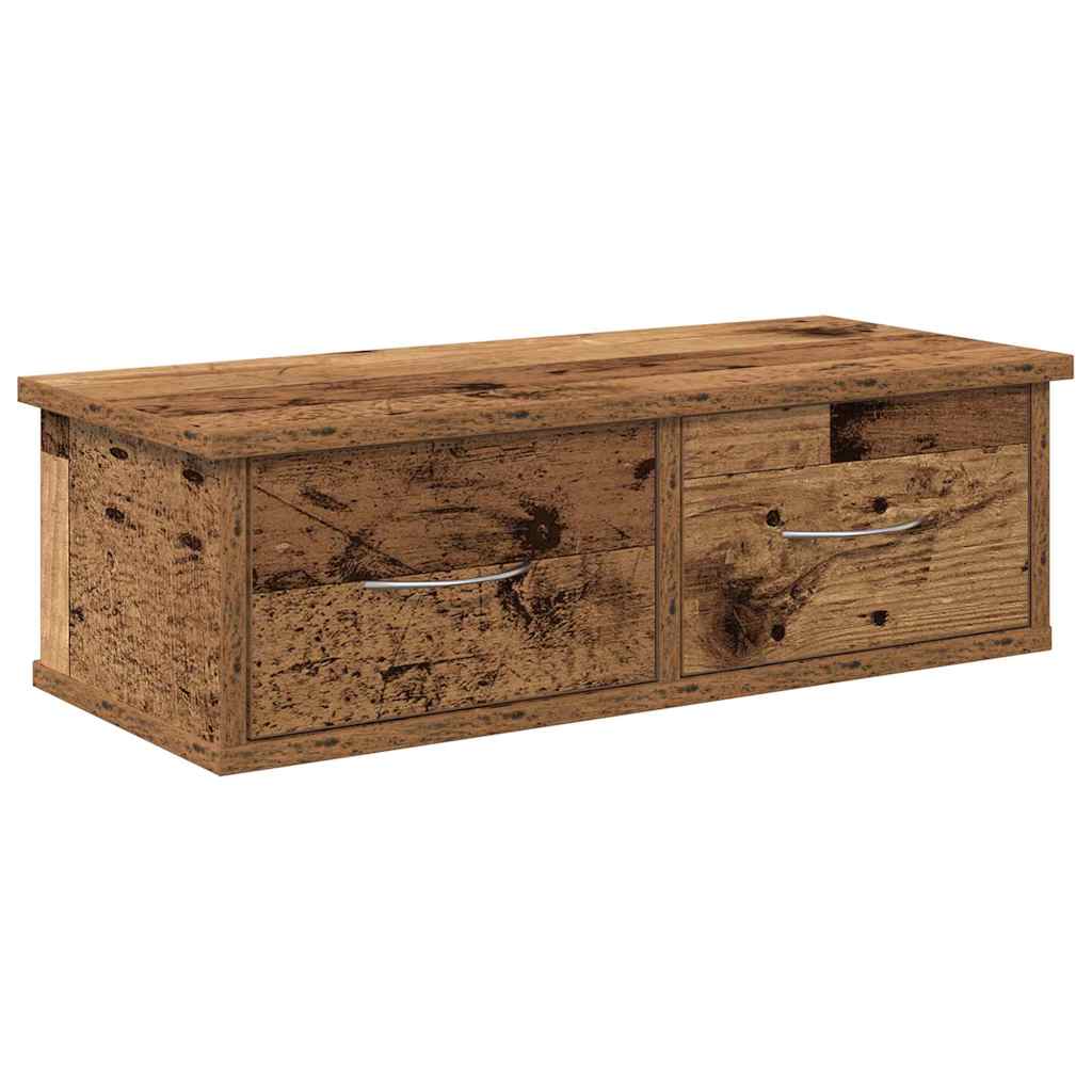 antik fa színű szerelt fa faliszekrény 60x26x18,5 cm