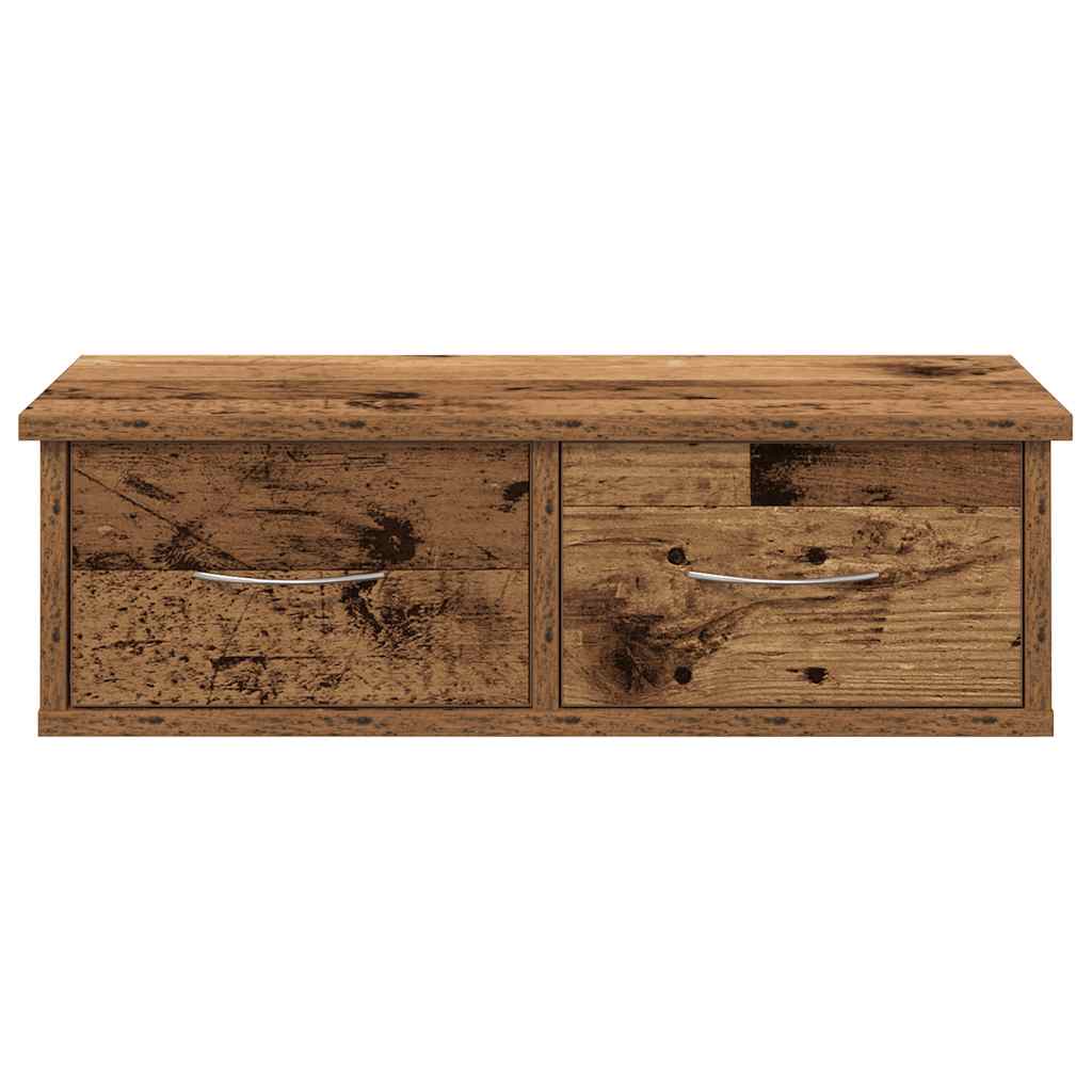antik fa színű szerelt fa faliszekrény 60x26x18,5 cm
