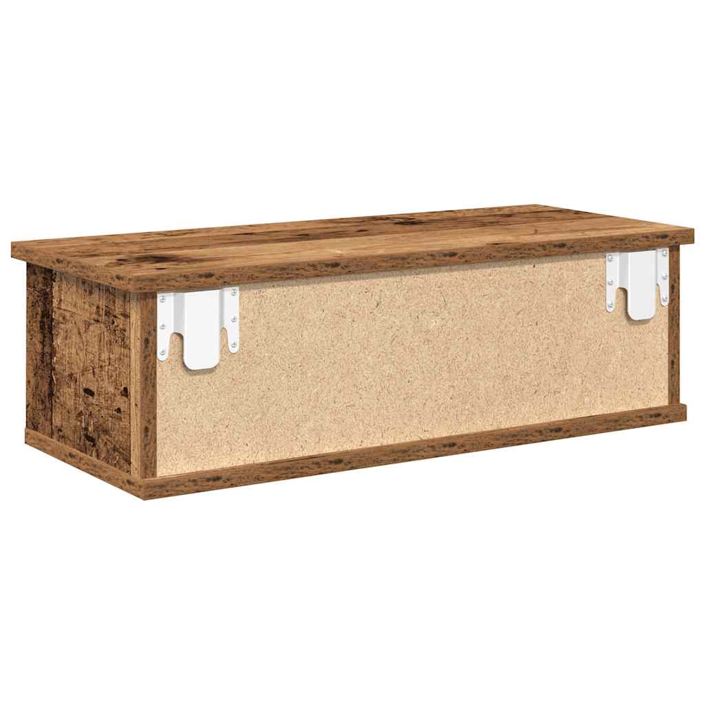 antik fa színű szerelt fa faliszekrény 60x26x18,5 cm