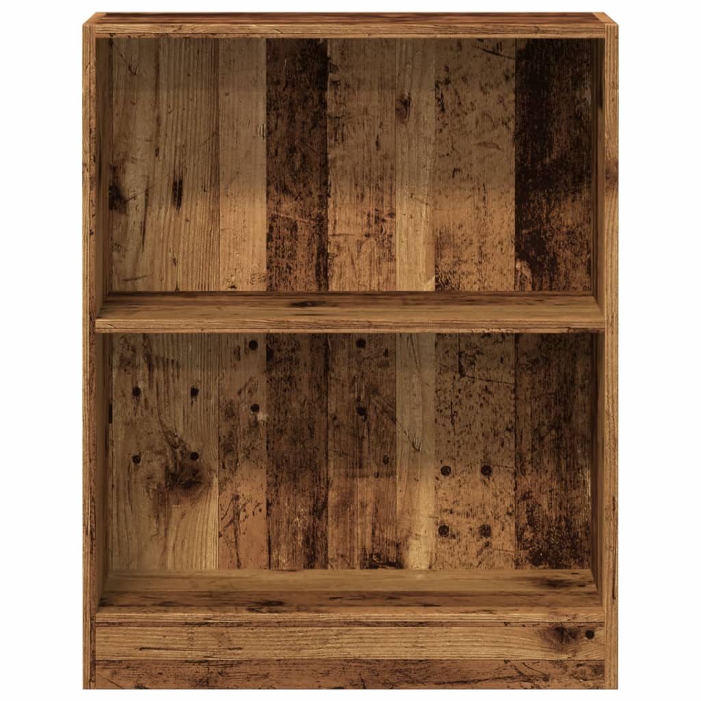 antik fa színű szerelt fa könyvespolc 60 x 24 x 76 cm