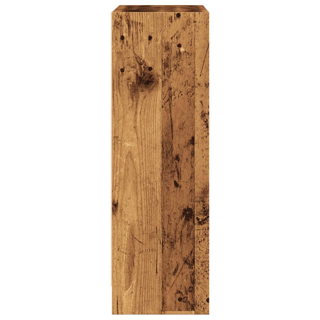antik fa színű szerelt fa könyvespolc 60 x 24 x 76 cm