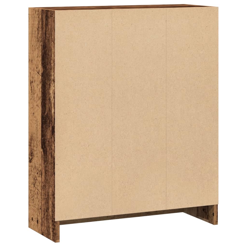 antik fa színű szerelt fa könyvespolc 60 x 24 x 76 cm