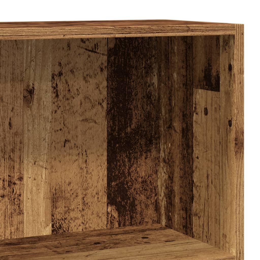 antik fa színű szerelt fa könyvespolc 60 x 24 x 76 cm