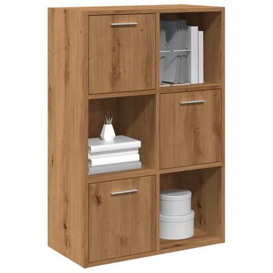 kézműves tölgy színű szerelt fa könyvespolc 60,5 x 30 x 90 cm