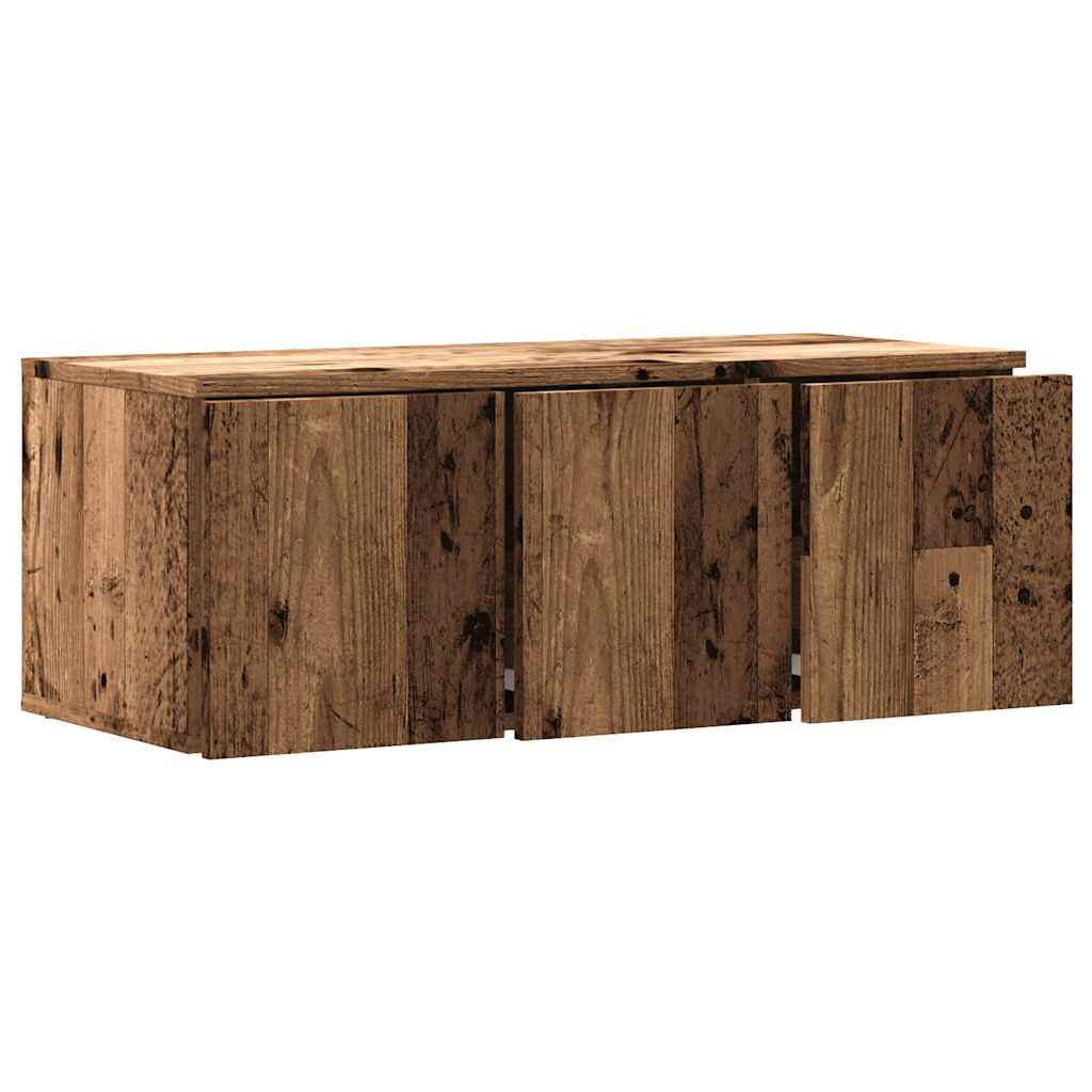 TV szekrény Régi fa 80x34x30 cm Gépelt fa