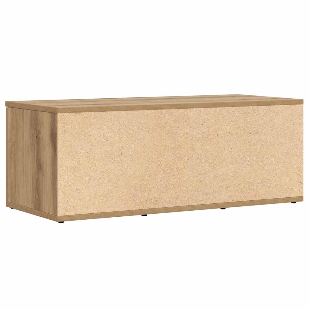 kézműves tölgy színű szerelt fa TV-szekrény 80x34x30 cm