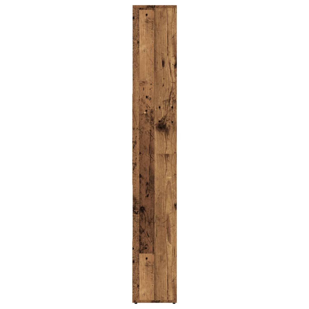 antik fa színű szerelt fa könyvespolc 67 x 24 x 161 cm