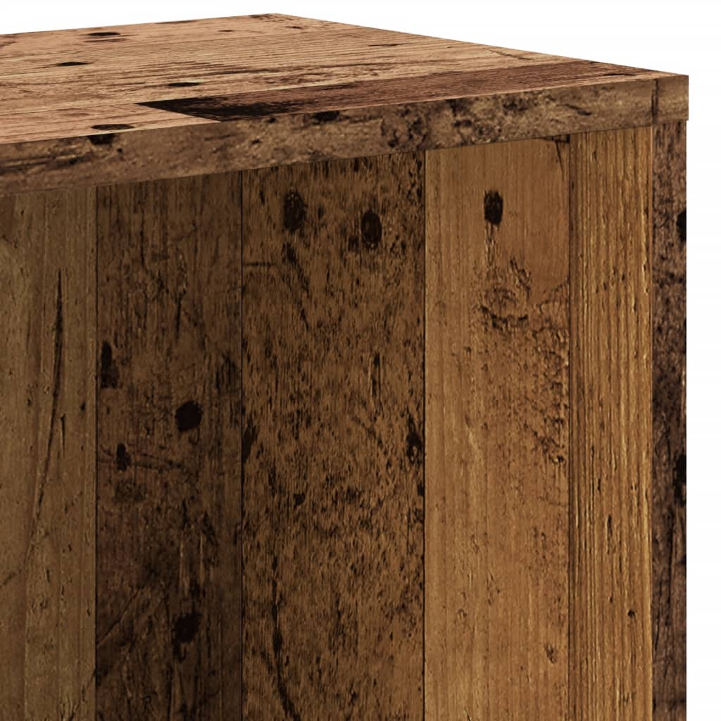 antik fa színű szerelt fa könyvespolc 67 x 24 x 161 cm