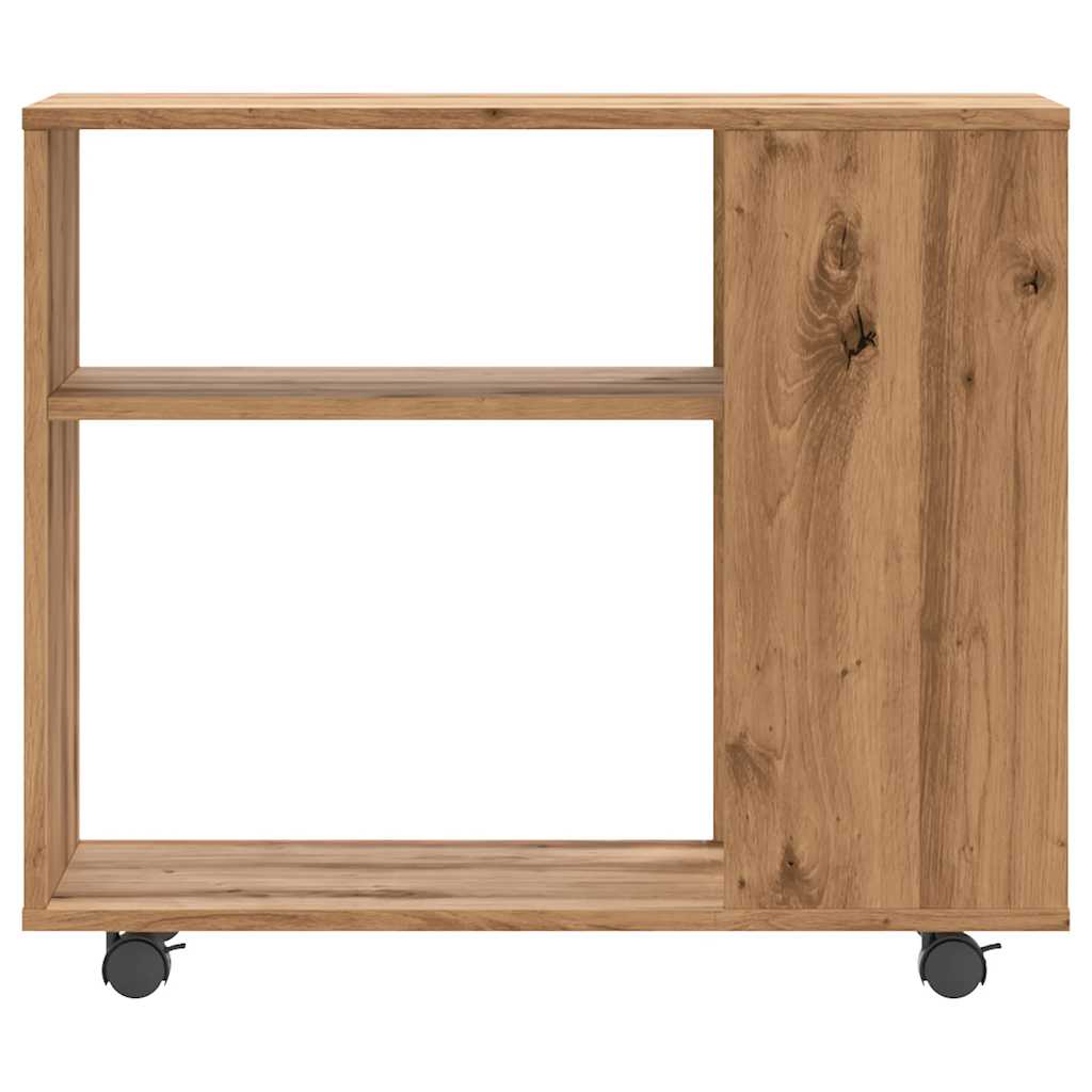 oldalasztal kézműves tölgy 70x35x55 cm műszaki fa