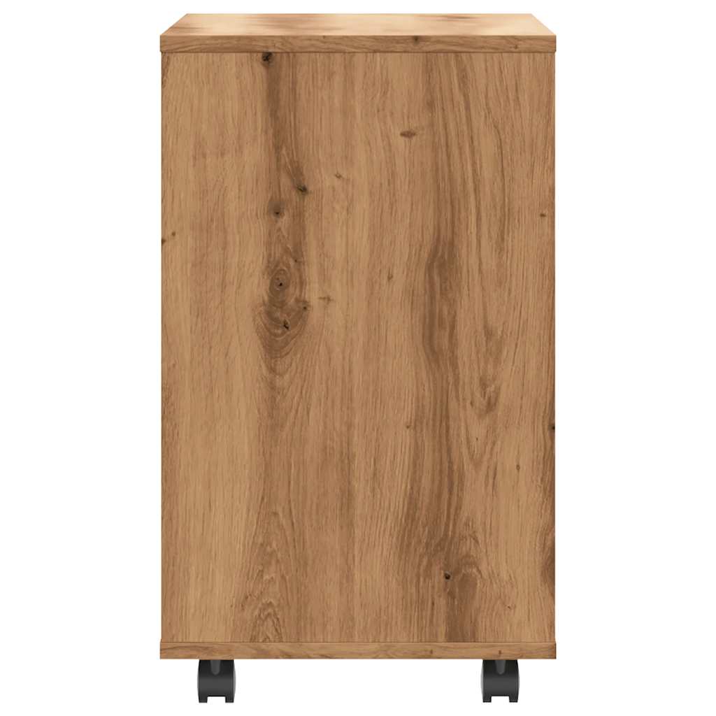 oldalasztal kézműves tölgy 70x35x55 cm műszaki fa