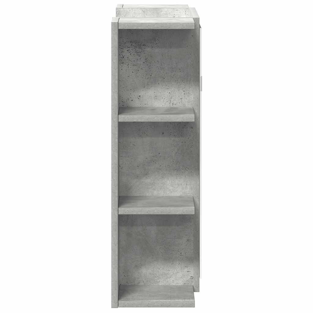 betonszürke forgácslap fürdőszobai tükör 80 x 20,5 x 64 cm