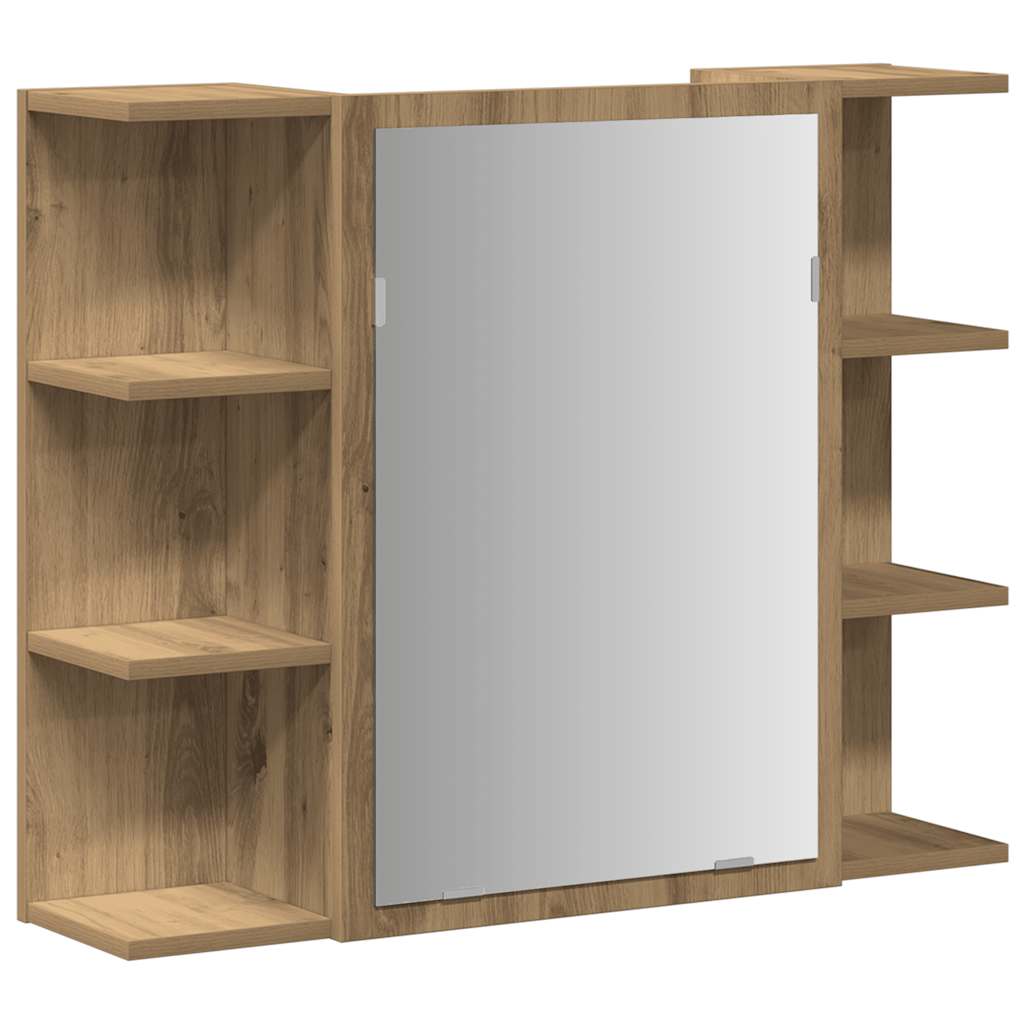 Fürdőszobai tükörszekrény Artisan Oak 80x20,5x64 cm Gépelt fa