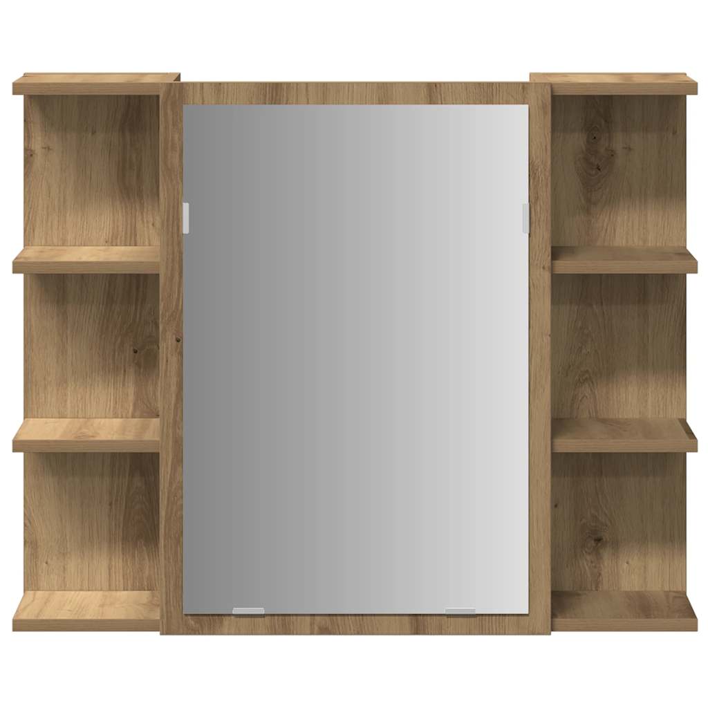 Fürdőszobai tükörszekrény Artisan Oak 80x20,5x64 cm Gépelt fa