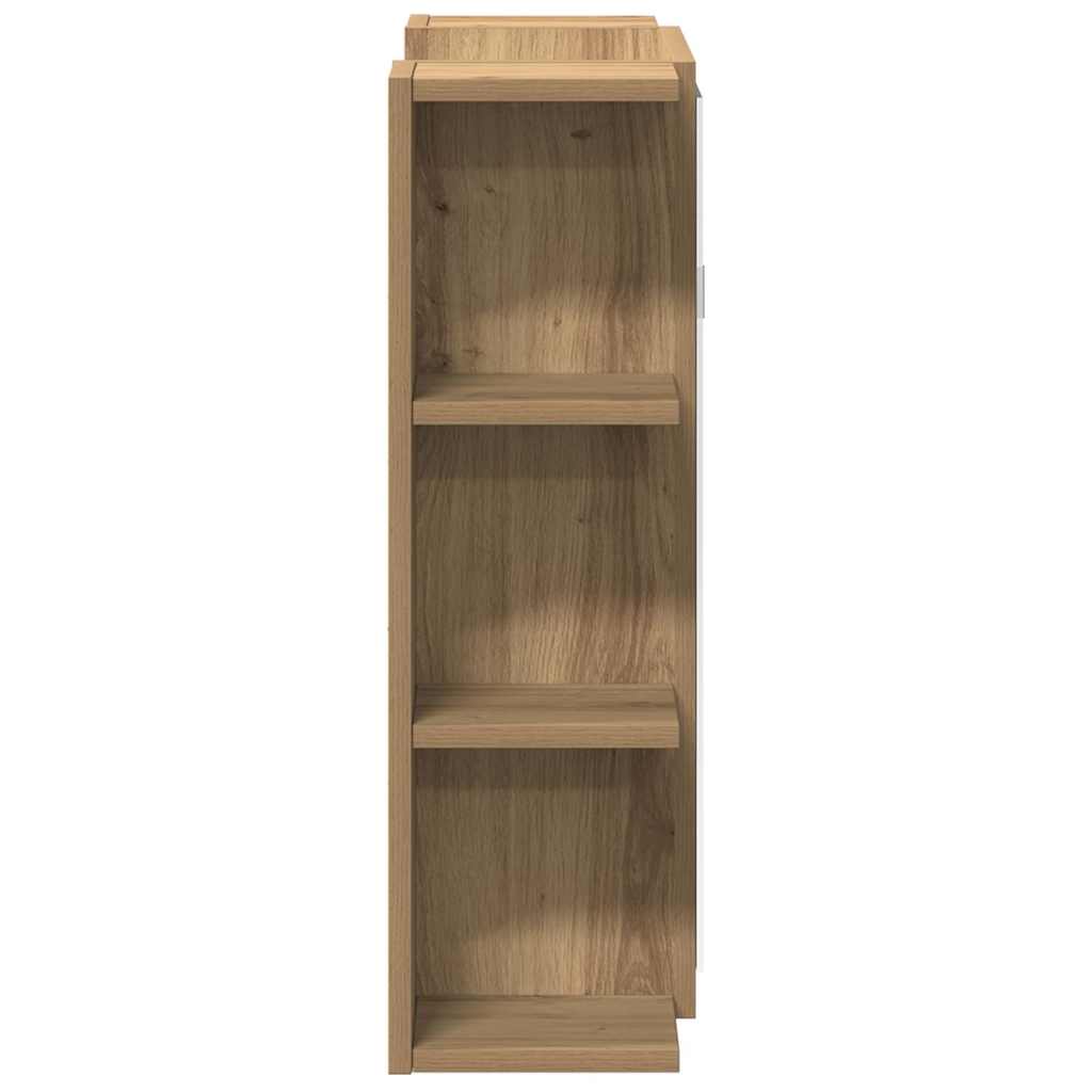 Fürdőszobai tükörszekrény Artisan Oak 80x20,5x64 cm Gépelt fa