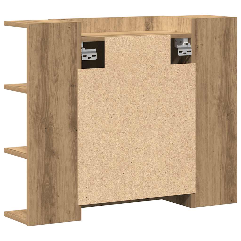 Fürdőszobai tükörszekrény Artisan Oak 80x20,5x64 cm Gépelt fa