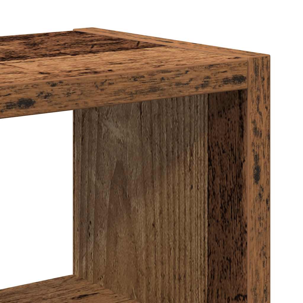 antik fa színű szerelt fa fali polc 45 x 16 x 45 cm