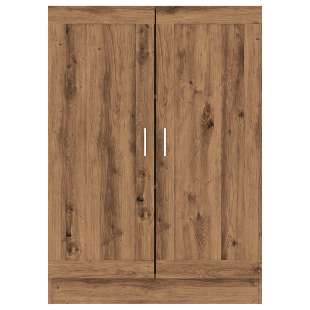 kézműves tölgy színű szerelt fa könyvszekrény 82,5x30,5x115 cm