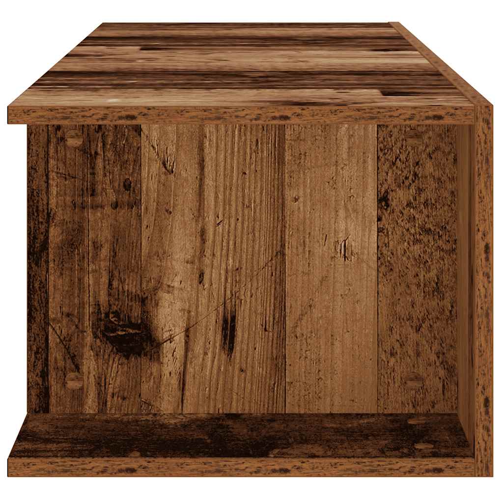 antik fa színű szerelt fa TV-szekrény LED-ekkel 135x39x30 cm