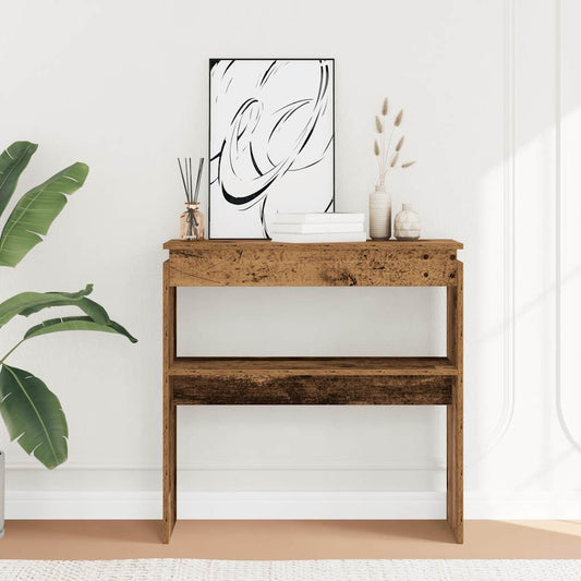 szürke sonoma szerelt fa tálalóasztal 80 x 30 x 80 cm