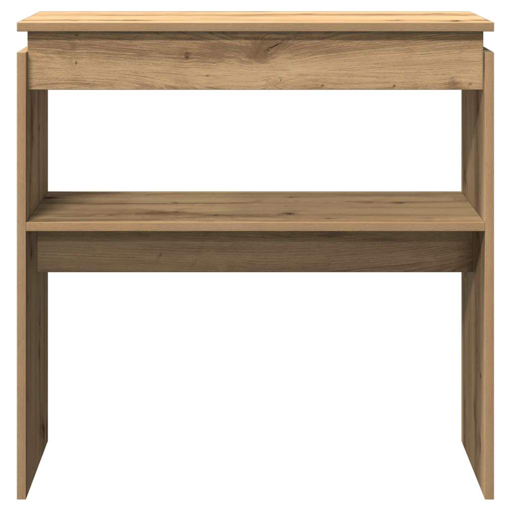 kézműves tölgy színű szerelt fa dohányzóasztal 80 x 30 x 80 cm