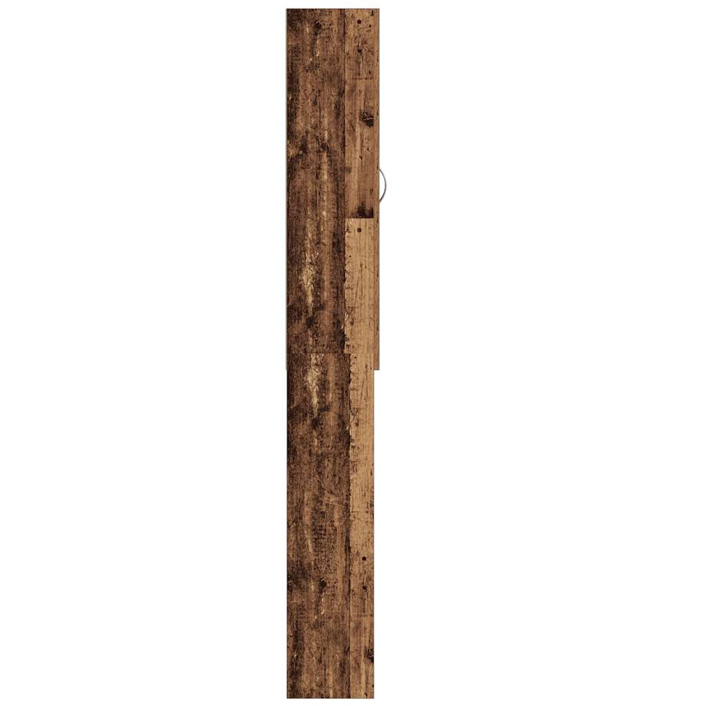 antik fa színű mosógépszekrény 64 x 25,5 x 190 cm