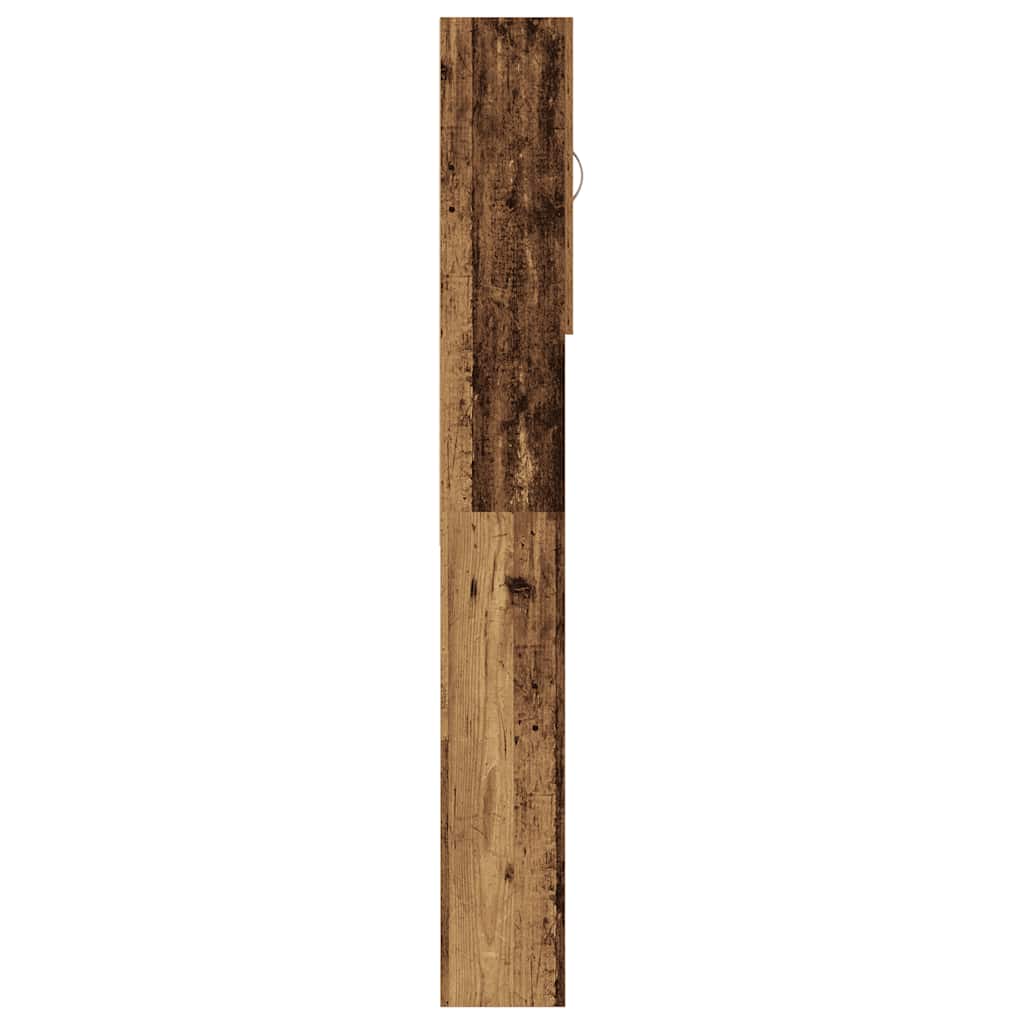 antik fa színű mosógépszekrény 64 x 25,5 x 190 cm