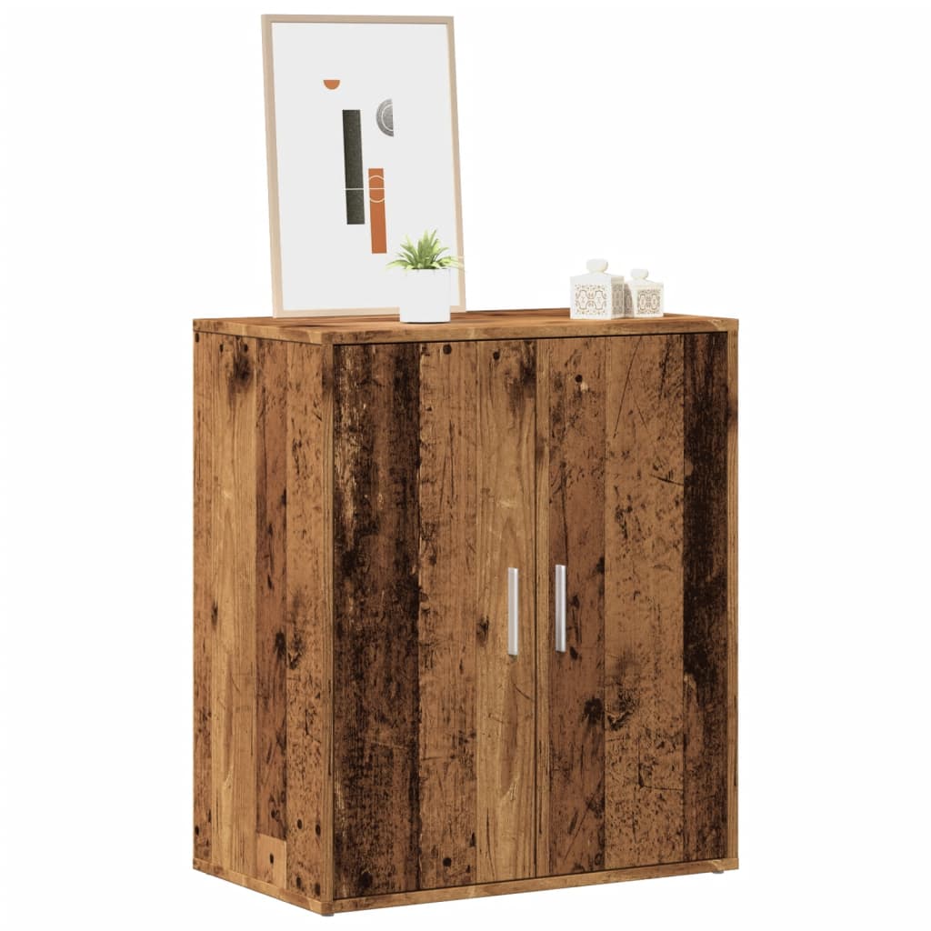 antik fa színű szerelt fa cipősszekrény 60 x 35 x 70 cm