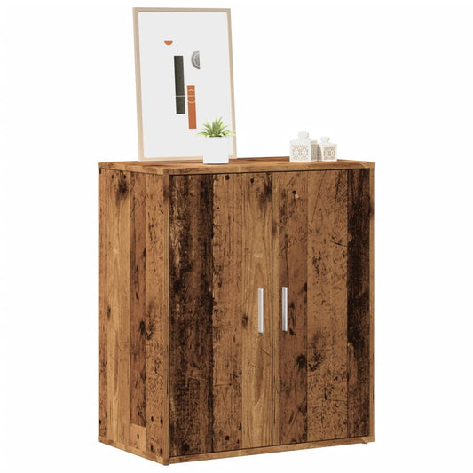 antik fa színű szerelt fa cipősszekrény 60 x 35 x 70 cm
