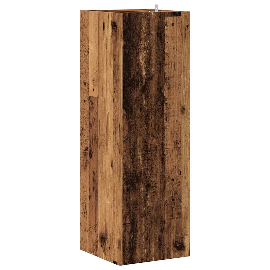 antik fa szerelt fa sarokszekrény 33 x 33 x 100 cm