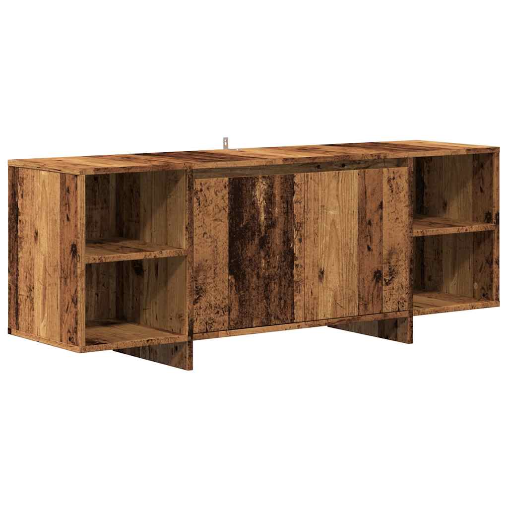 antik fa színű szerelt fa TV-szekrény 130 x 35 x 50 cm