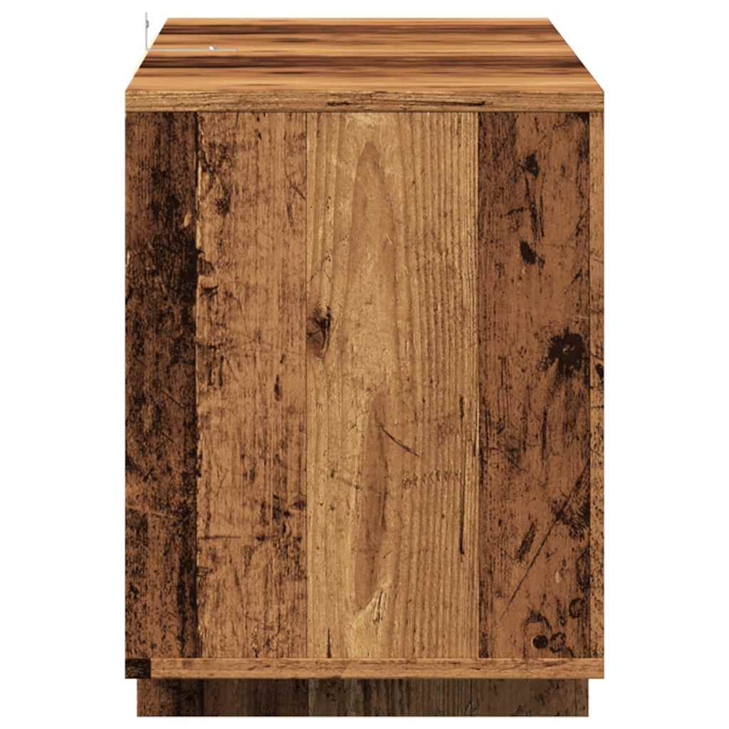 antik fa színű szerelt fa TV-szekrény 130 x 35 x 50 cm