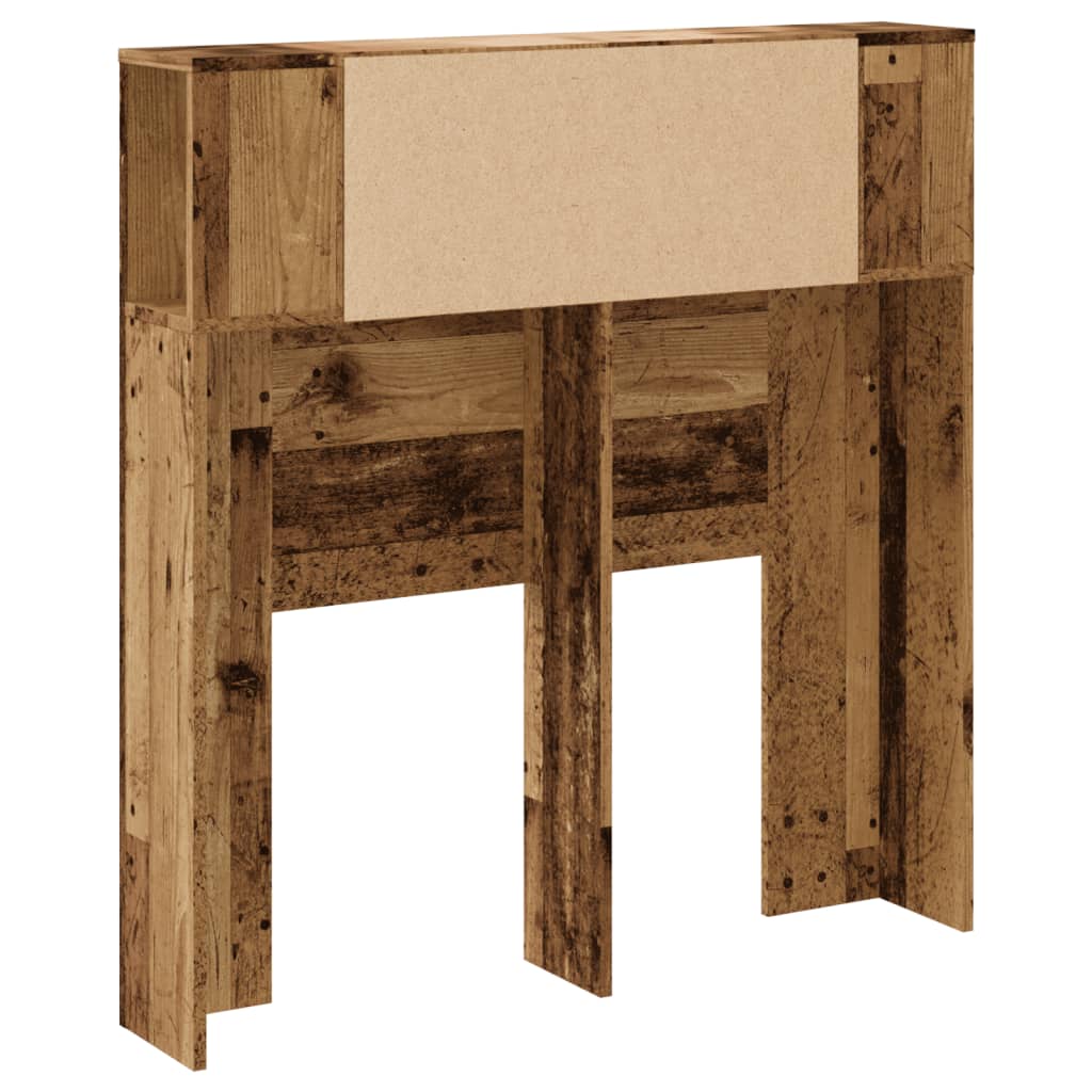 antik fa színű szerelt fa áthidalószekrény 100 x 18,5 x 102,5 cm