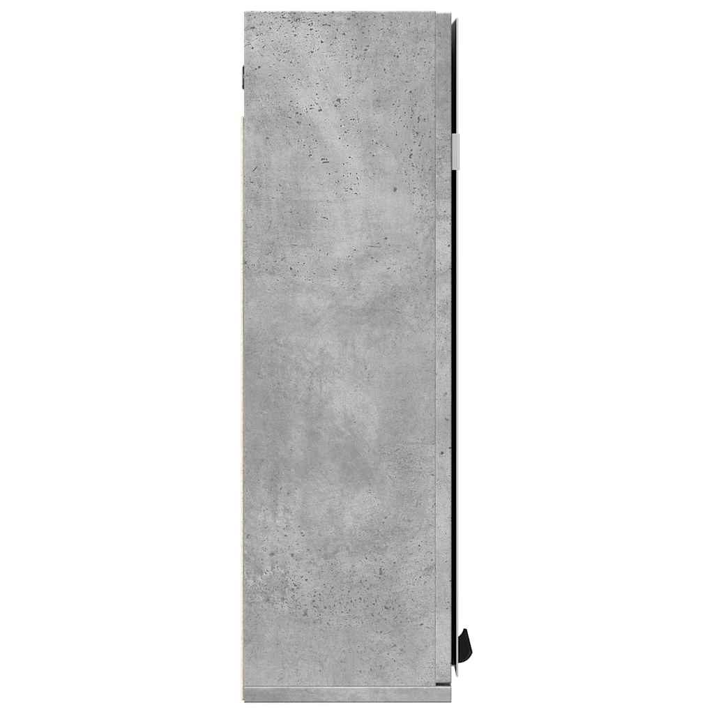 Fürdőszobai tükörszekrény betonszürke 64x20x66,5 cm műfa
