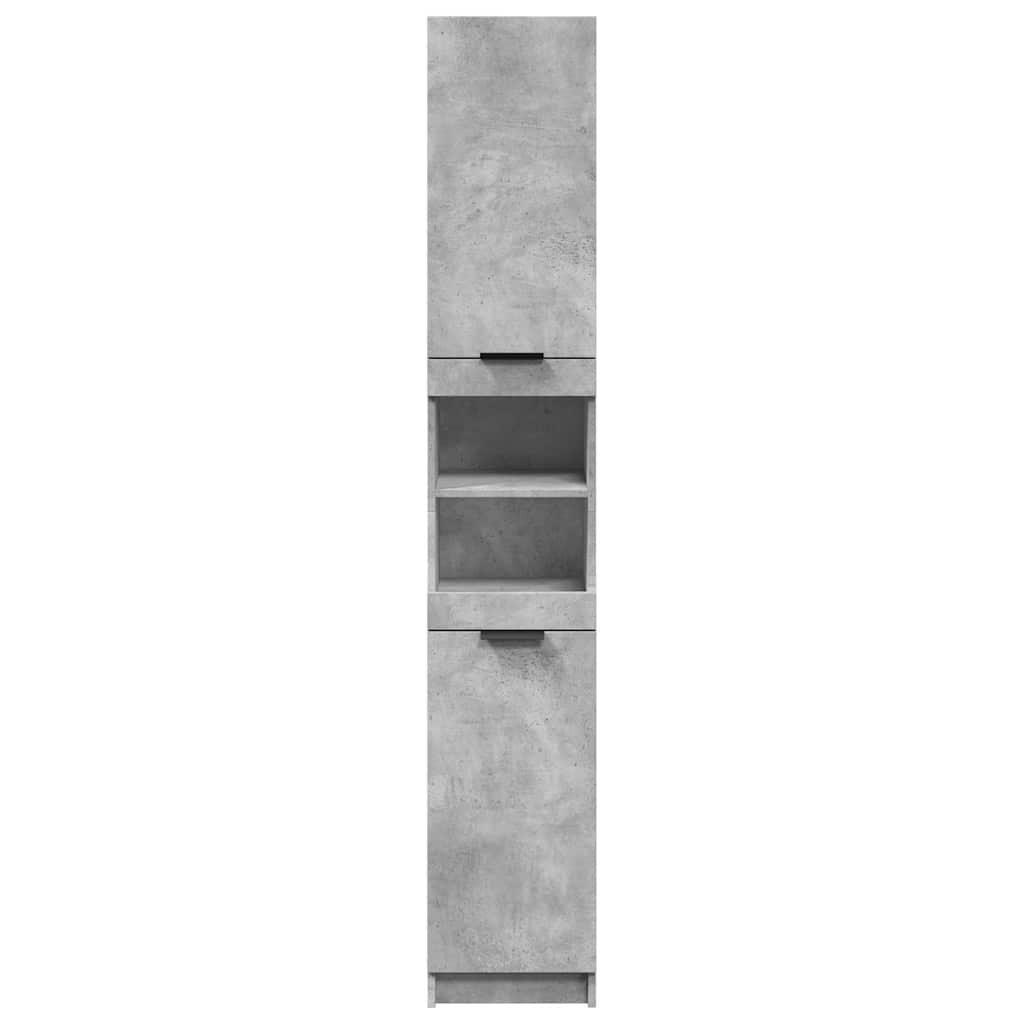 betonszürke szerelt fa fürdőszobaszekrény 32x34x188,5 cm