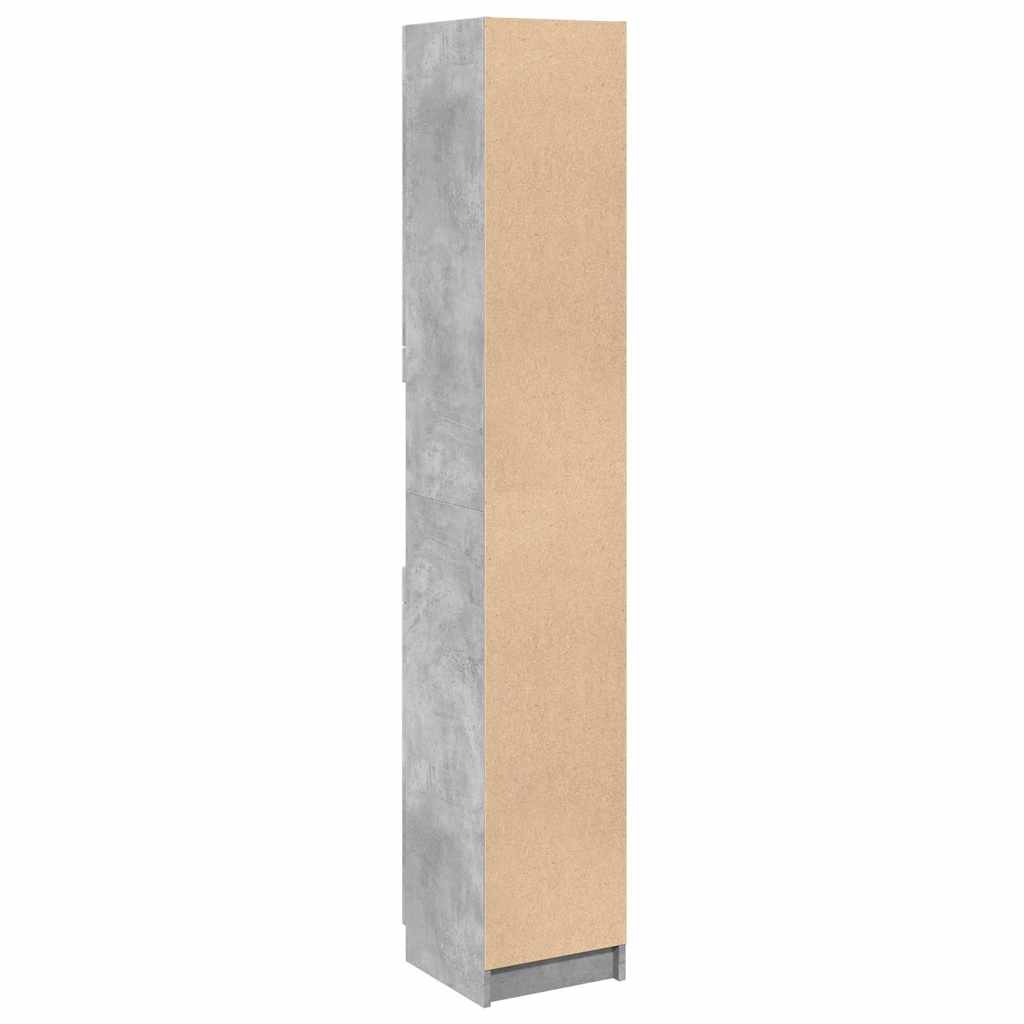 betonszürke szerelt fa fürdőszobaszekrény 32x34x188,5 cm