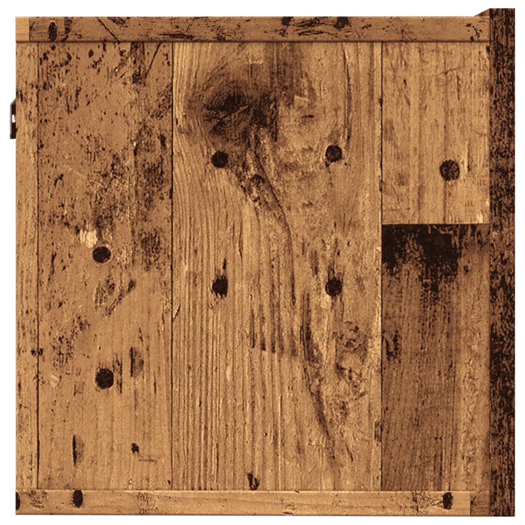 2 db antik fa színű falra szerelhető TV-szekrény 100x30x30 cm