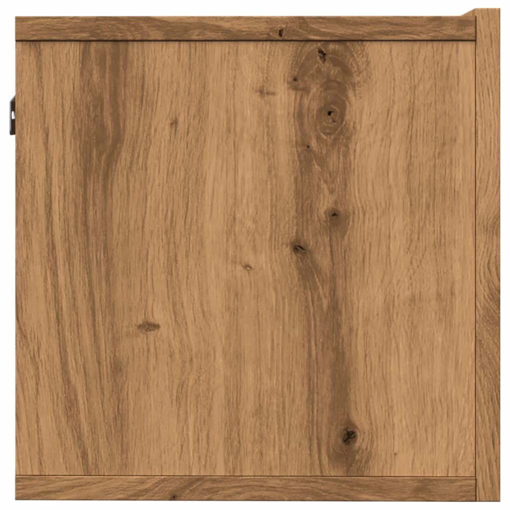2 db kézműves tölgy falra szerelhető TV-szekrény 100x30x30 cm