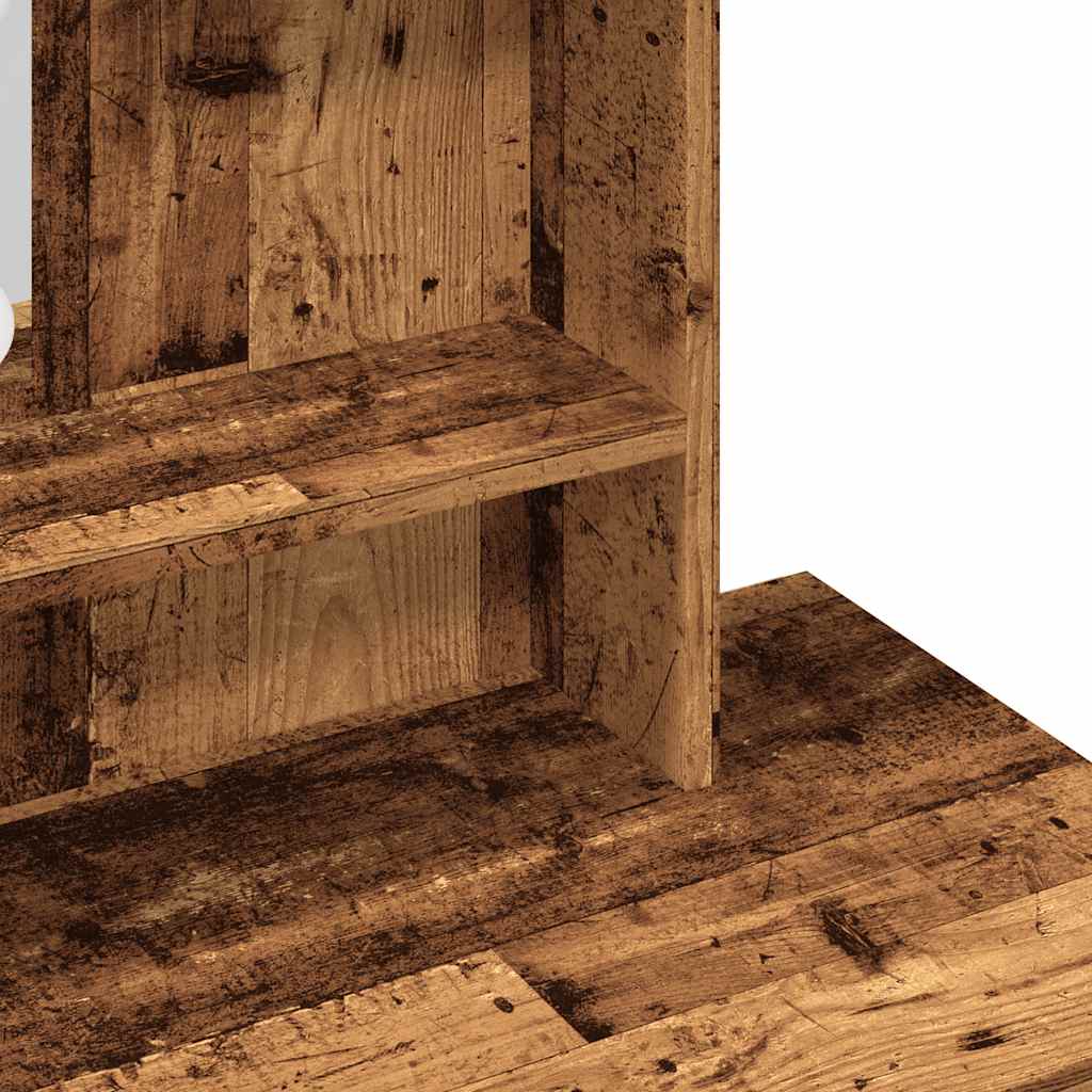 antik fa színű LED.es fésülködőasztal 86,5 x 35 x 136 cm