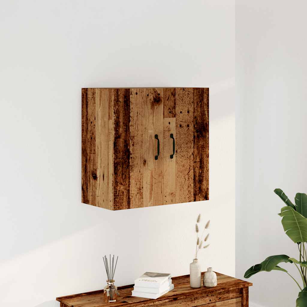 antik fa színű szerelt fa faliszekrény 60 x 31 x 60 cm