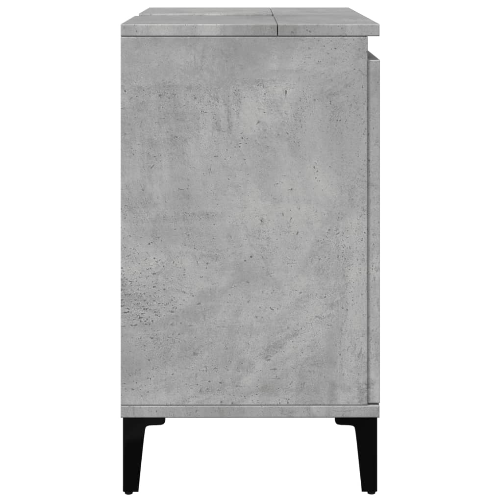betonszürke szerelt fa mosdószekrény 58x33x60 cm