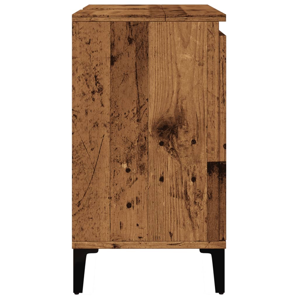 antik fa színű szerelt fa mosdószekrény 58x33x60 cm