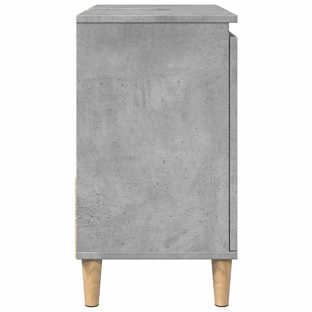 betonszürke szerelt fa mosdószekrény 65 x 33 x 60 cm