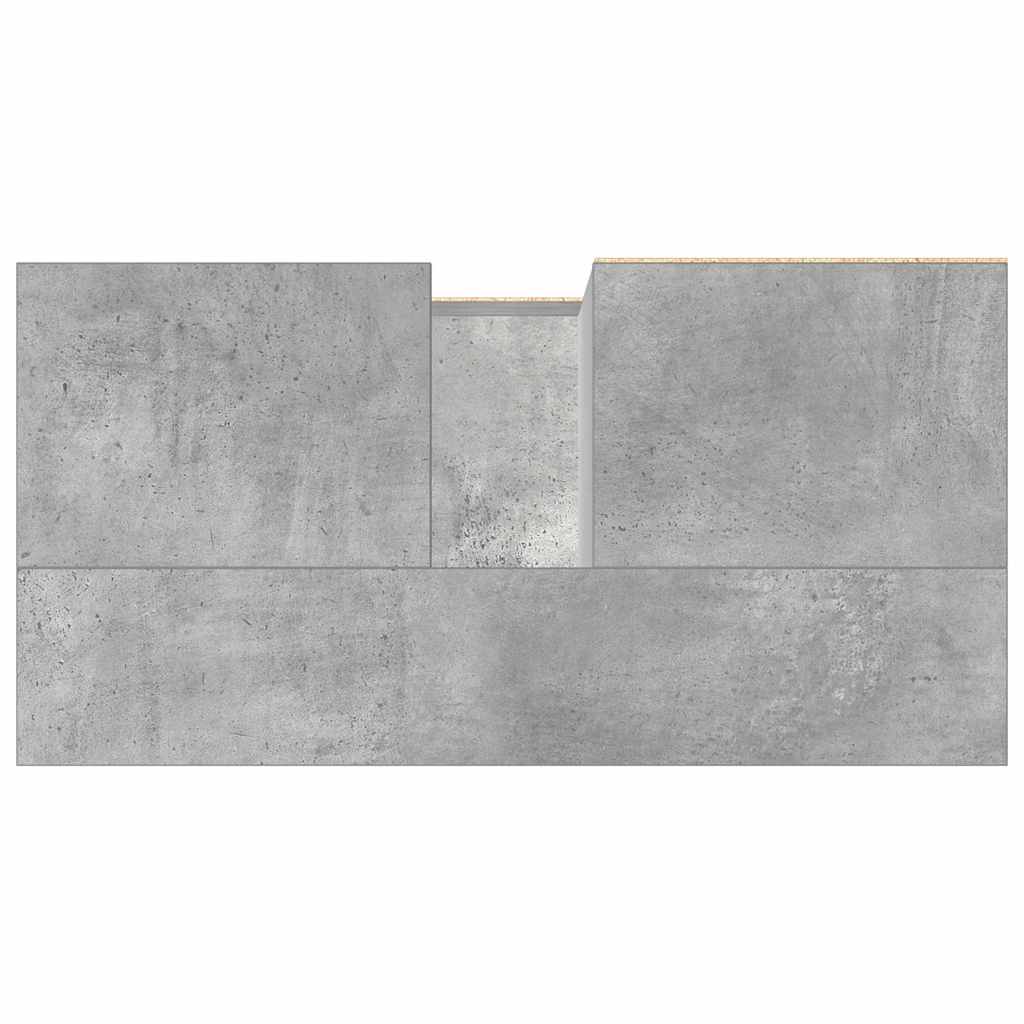 betonszürke szerelt fa mosdószekrény 65 x 33 x 60 cm