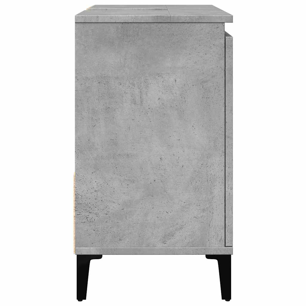 betonszürke szerelt fa mosdószekrény 65 x 33 x 60 cm