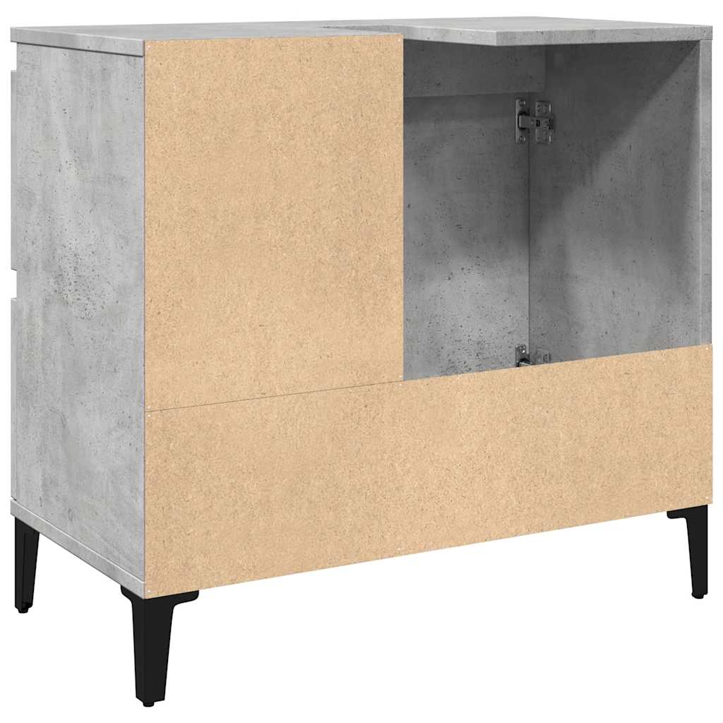 betonszürke szerelt fa mosdószekrény 65 x 33 x 60 cm