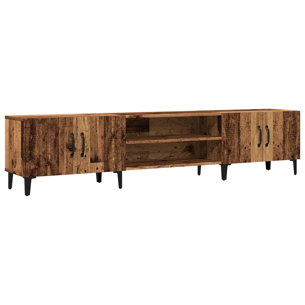 antik fa színű szerelt fa TV-szekrény 180 x 31,5 x 40 cm
