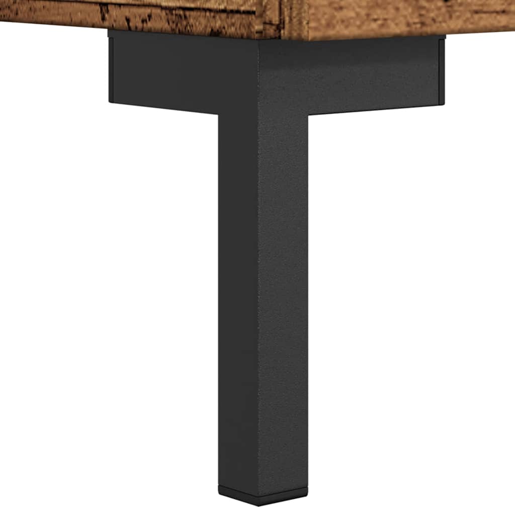 antik fa színű szerelt fa TV-szekrény 150 x 30 x 44,5 cm