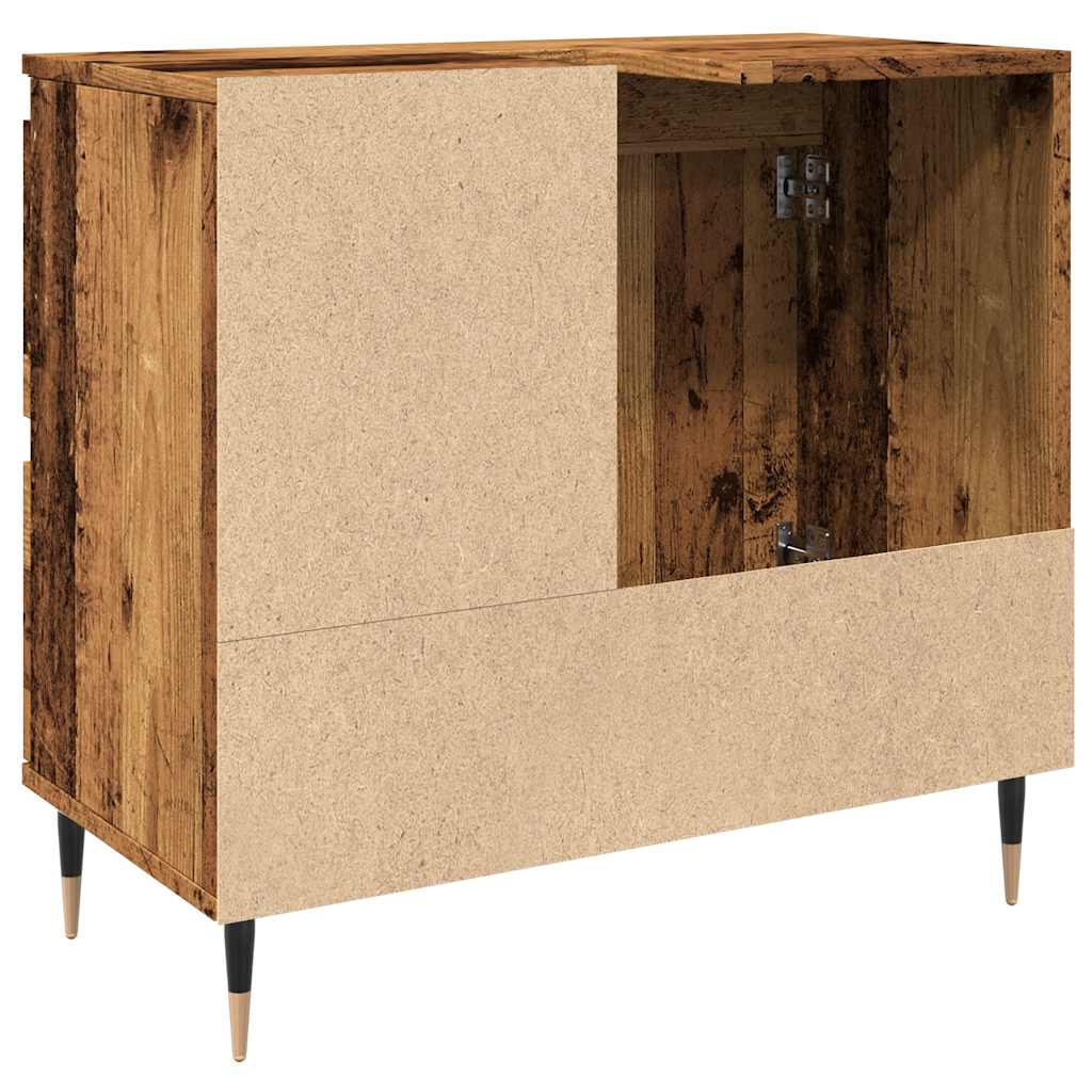 antik fa színű szerelt fa fürdőszobaszekrény 65 x 33 x 60 cm